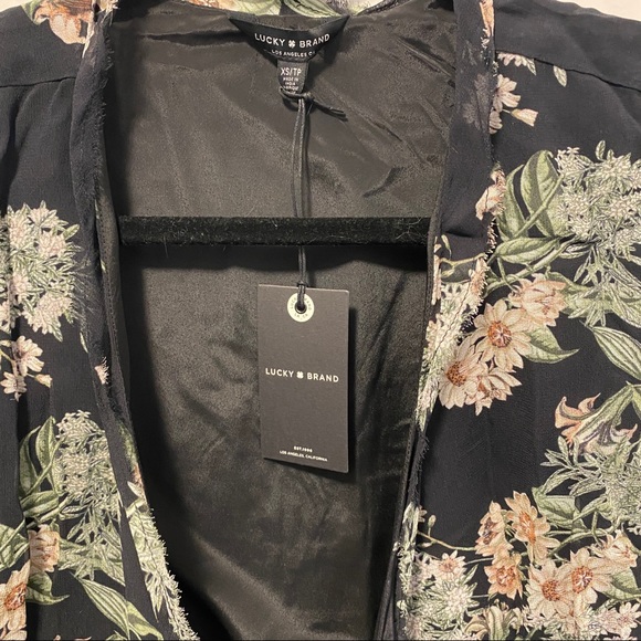 Lucky Brand Floral Print Blouse XS - Picture 3 of 3